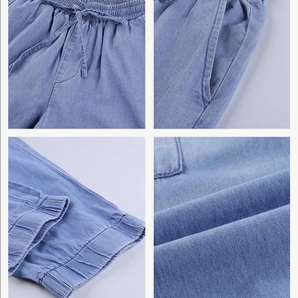 Drawstring Elastic Waist Distressed Joggers. - Picture 2 of 4